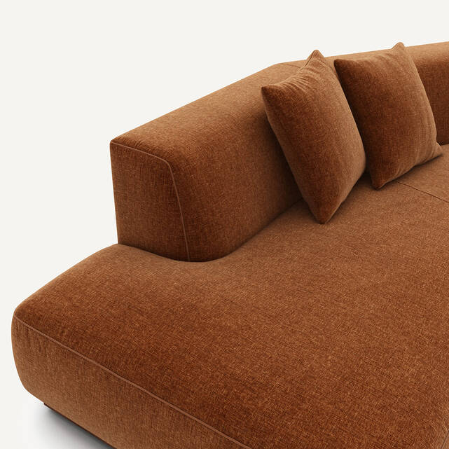 Γωνιακός καναπές δεξιά XL από βελούδο chenille, Jacopo