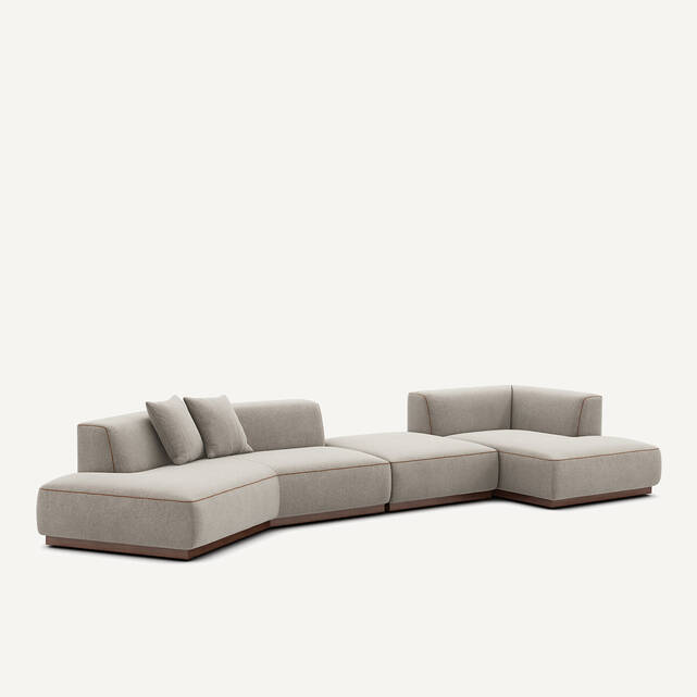 Γωνιακός καναπές δεξιά XL από βελούδο chenille, Jacopo