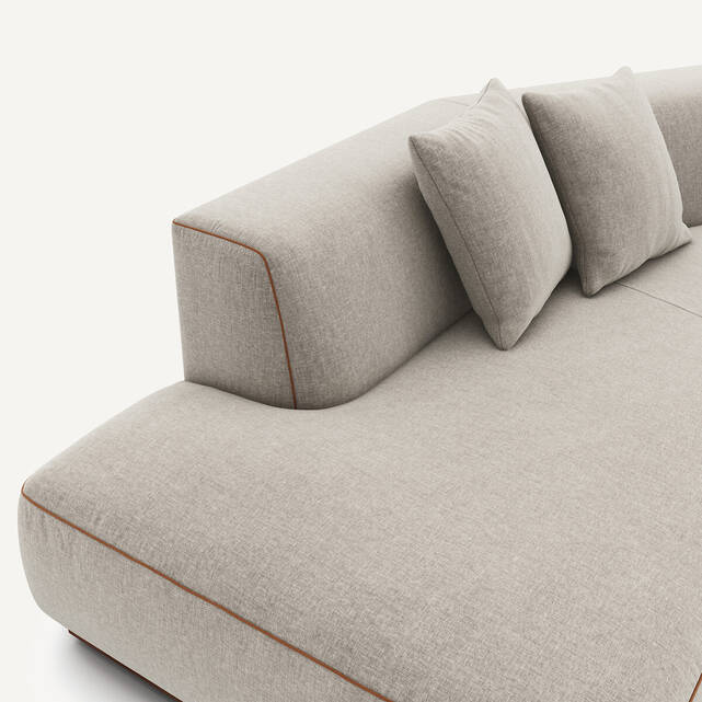 Γωνιακός καναπές δεξιά XL από βελούδο chenille, Jacopo