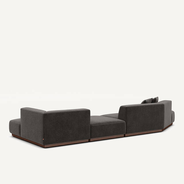 Γωνιακός καναπές δεξιά XL από βελούδο chenille, Jacopo