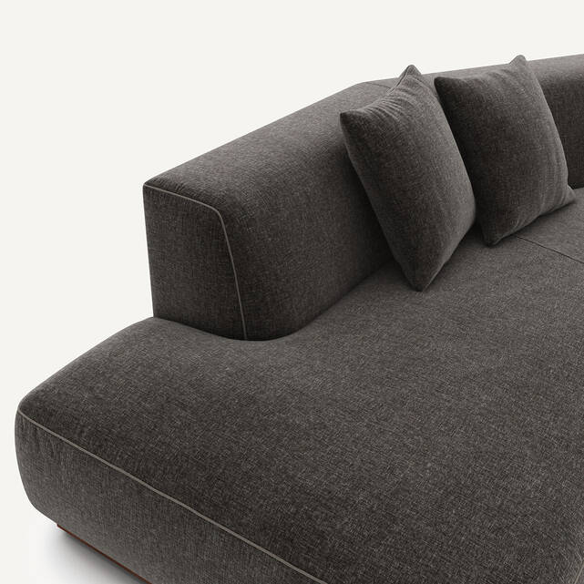 Γωνιακός καναπές δεξιά XL από βελούδο chenille, Jacopo