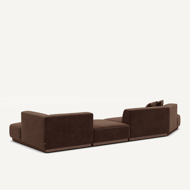 Γωνιακός καναπές δεξιά XL από βελούδο chenille, Jacopo