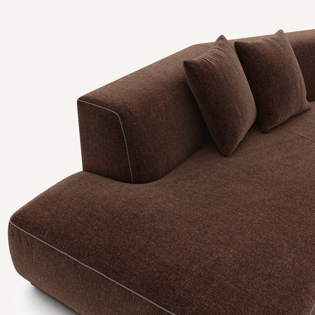 Γωνιακός καναπές δεξιά XL από βελούδο chenille, Jacopo