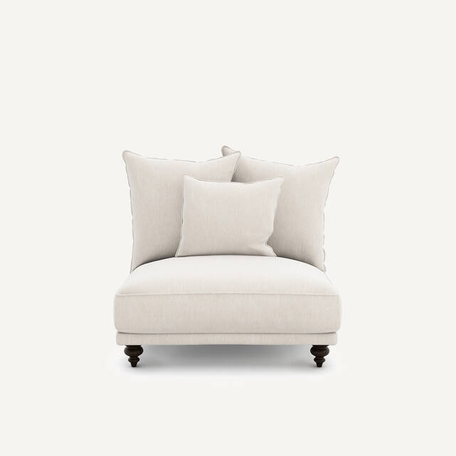 Πολυθρόνα τύπου chaise longue από βελούδινο chenille, Lazare