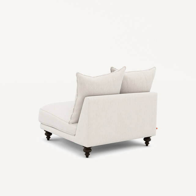 Πολυθρόνα τύπου chaise longue από βελούδινο chenille, Lazare