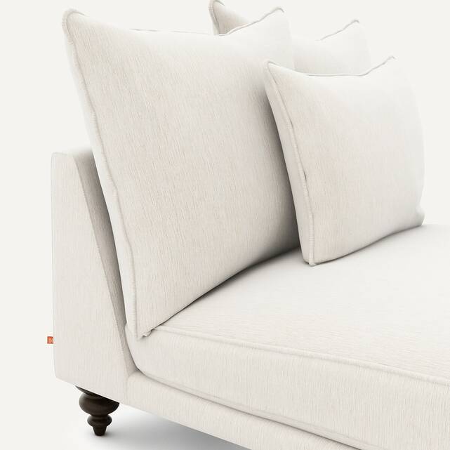 Πολυθρόνα τύπου chaise longue από βελούδινο chenille, Lazare