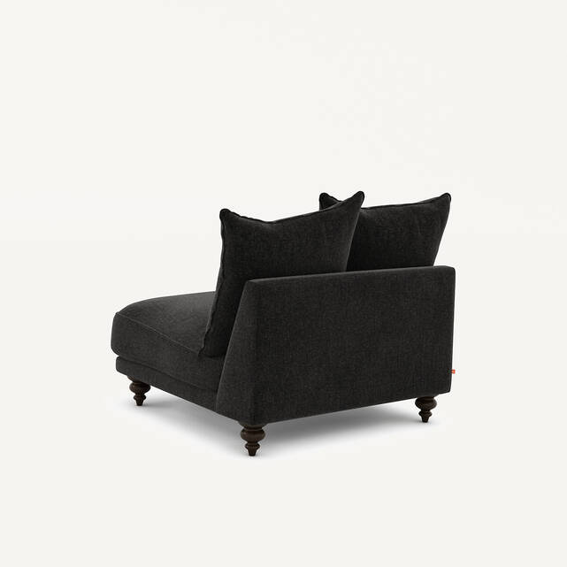 Πολυθρόνα τύπου chaise longue από βελούδινο chenille, Lazare
