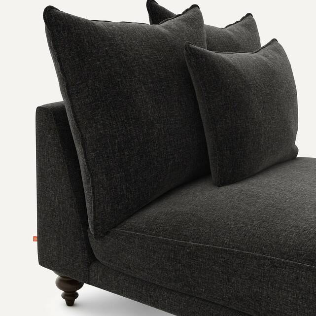 Πολυθρόνα τύπου chaise longue από βελούδινο chenille, Lazare
