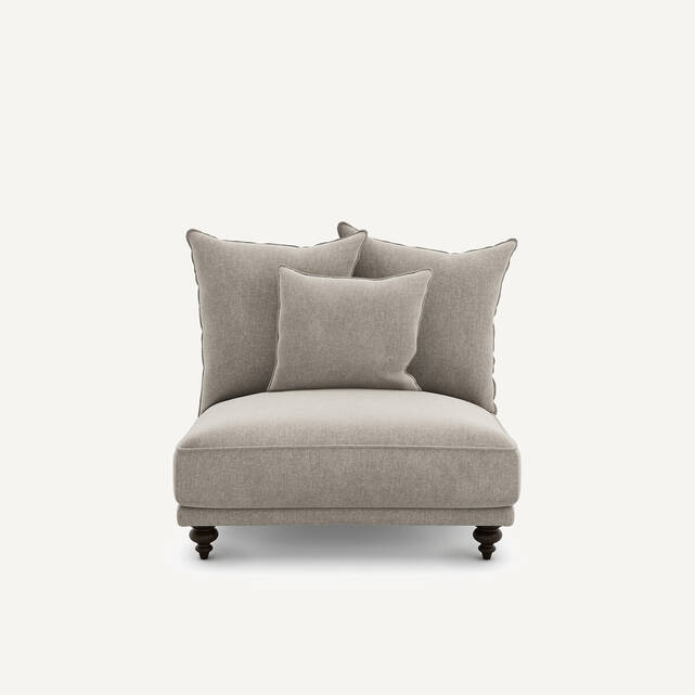 Πολυθρόνα τύπου chaise longue από βελούδινο chenille, Lazare