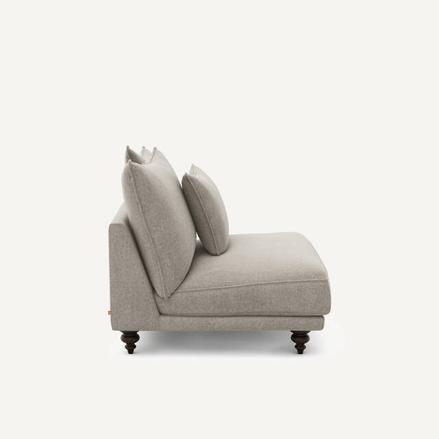 Πολυθρόνα τύπου chaise longue από βελούδινο chenille, Lazare