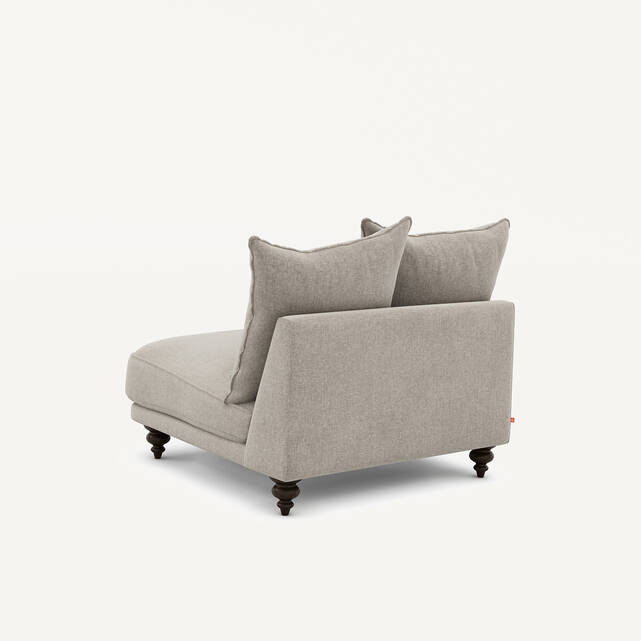 Πολυθρόνα τύπου chaise longue από βελούδινο chenille, Lazare