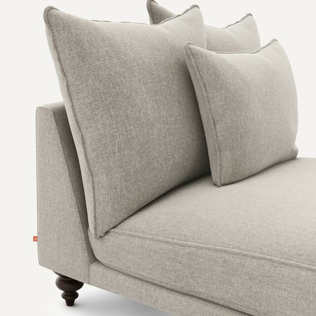 Πολυθρόνα τύπου chaise longue από βελούδινο chenille, Lazare