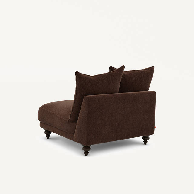 Πολυθρόνα τύπου chaise longue από βελούδινο chenille, Lazare