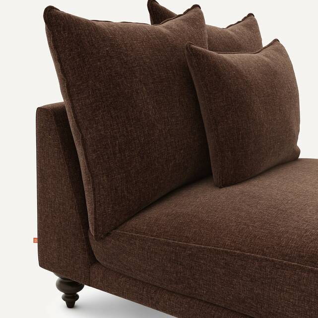 Πολυθρόνα τύπου chaise longue από βελούδινο chenille, Lazare