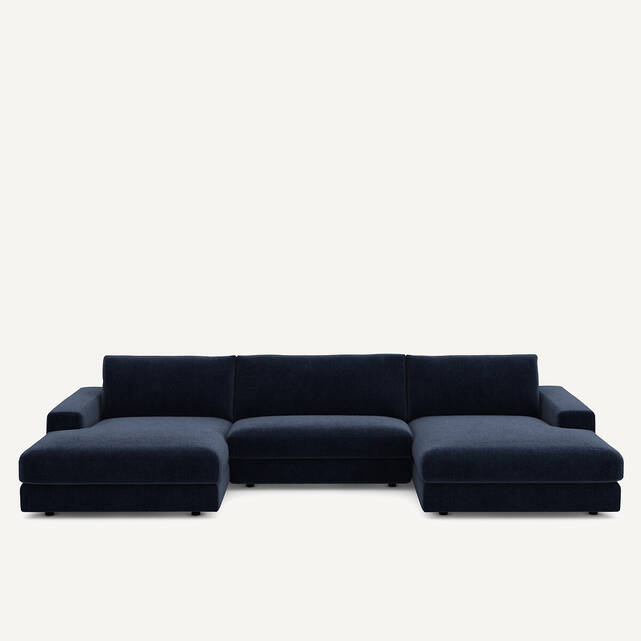 Καναπές 5 θέσεων από βελούδινο chenille, Skander
