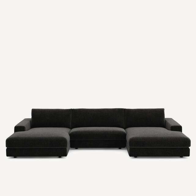 Καναπές 5 θέσεων από βελούδινο chenille, Skander