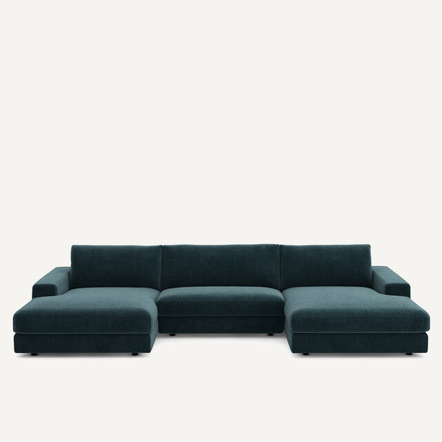 Καναπές 5 θέσεων από βελούδινο chenille, Skander