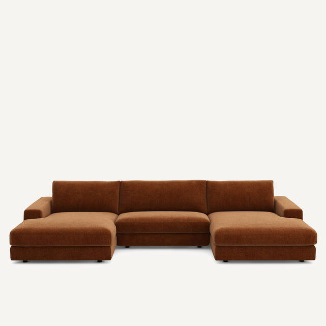 Καναπές 5 θέσεων από βελούδινο chenille, Skander