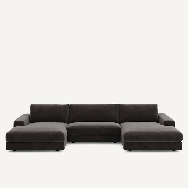 Καναπές 5 θέσεων από βελούδινο chenille, Skander
