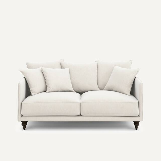 Καναπές compact από βελούδινη chenille, Lazare