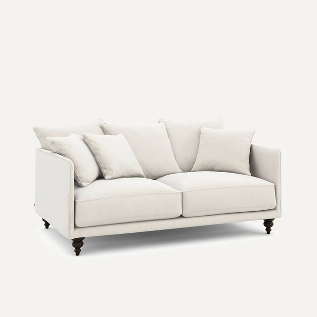 Καναπές compact από βελούδινη chenille, Lazare
