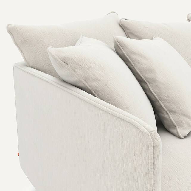 Καναπές compact από βελούδινη chenille, Lazare