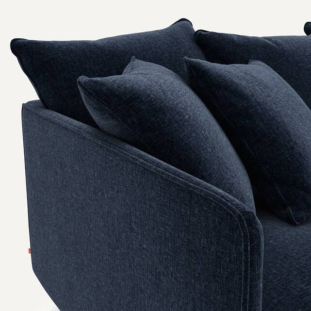 Καναπές compact από βελούδινη chenille, Lazare