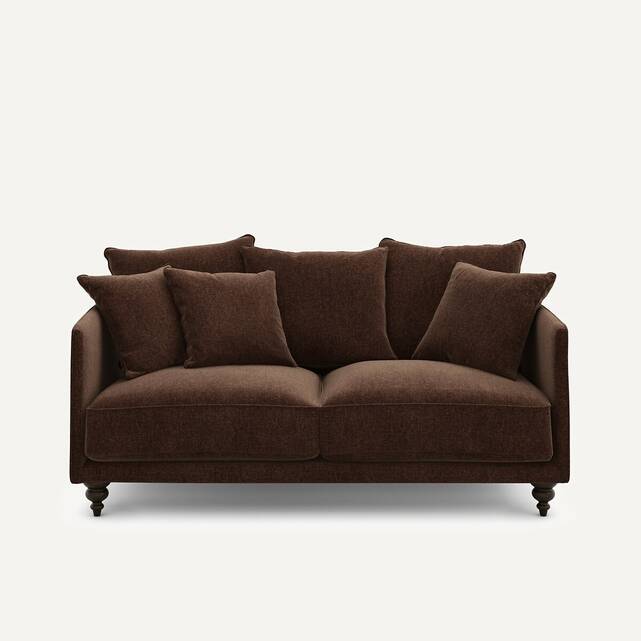 Καναπές compact από βελούδινη chenille, Lazare
