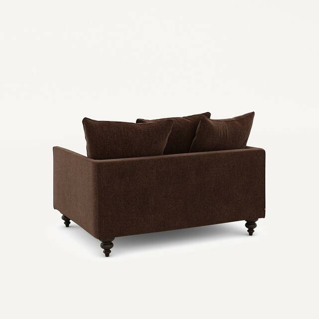 Διθέσιος καναπές compact από βελούδο chenille, Lazare