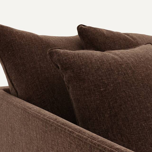 Διθέσιος καναπές compact από βελούδο chenille, Lazare