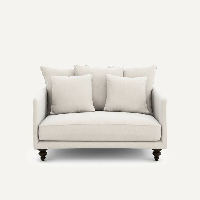 Διθέσιος καναπές compact από βελούδο chenille, Lazare