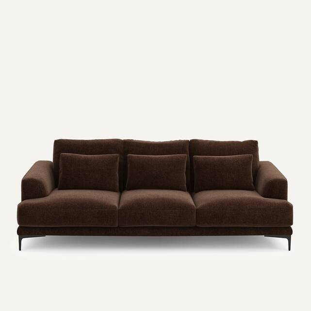 Καναπές 4 θέσεων από βελούδινο chenille, Marsile