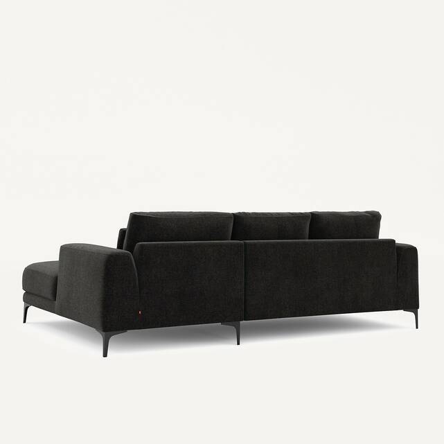 Γωνιακός καναπές δεξίος από βελούδινο chenille, Marsile
