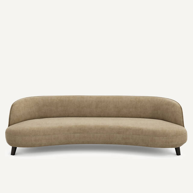 Πενταθέσιος καναπές από βελούδο stonewashed Rosebury, σχεδίασης E.Gallina