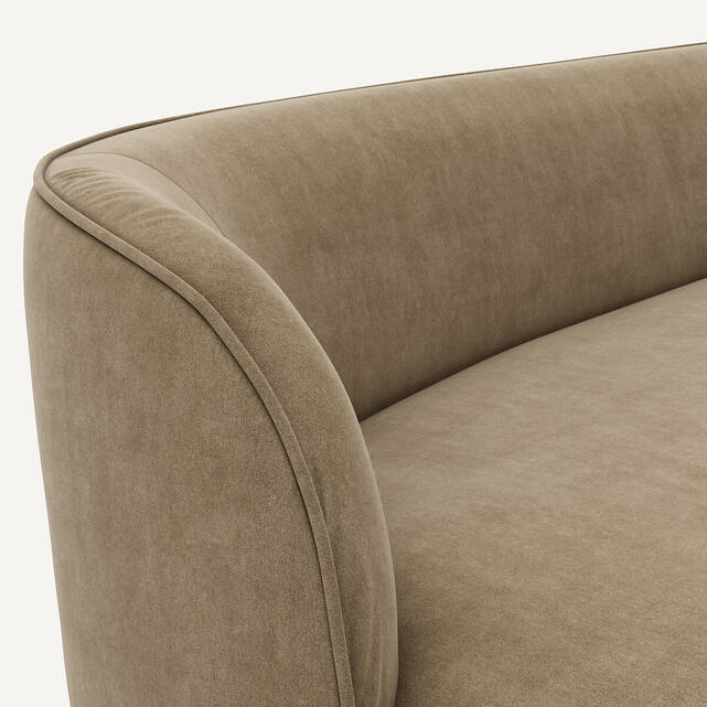 Πενταθέσιος καναπές από βελούδο stonewashed Rosebury, σχεδίασης E.Gallina