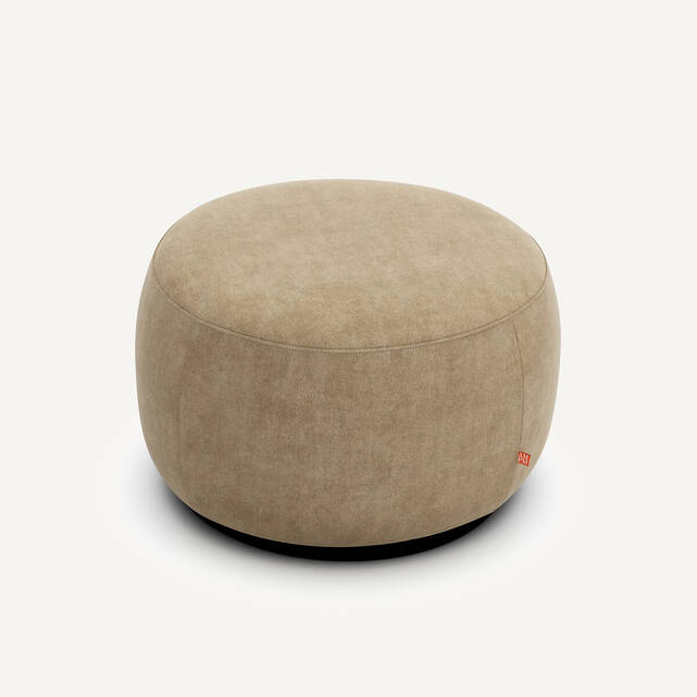 Υποπόδιο XL από βελούδο stonewashed Rosebury, σχεδίασης E.Gallina