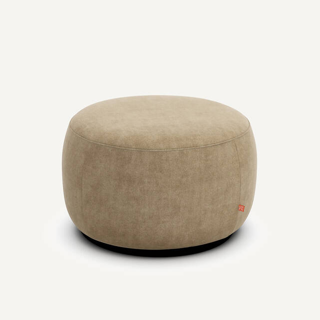 Υποπόδιο XL από βελούδο stonewashed Rosebury, σχεδίασης E.Gallina