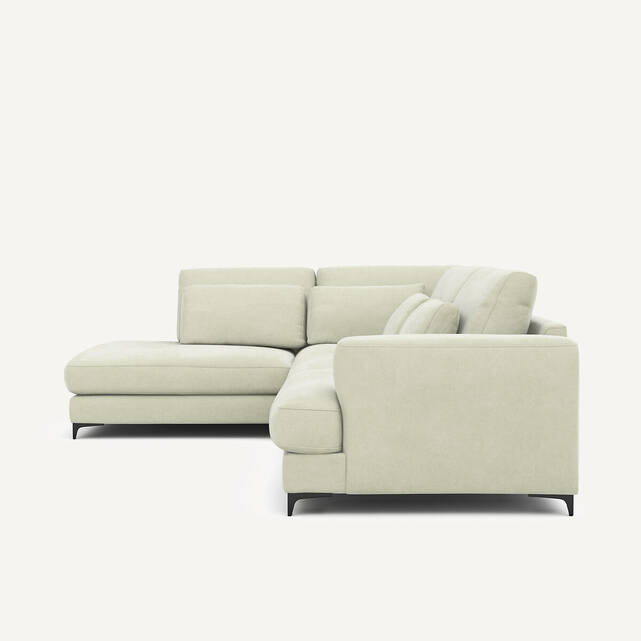 Γωνιακός καναπές αριστερός από βελούδο stonewashed, Marsile