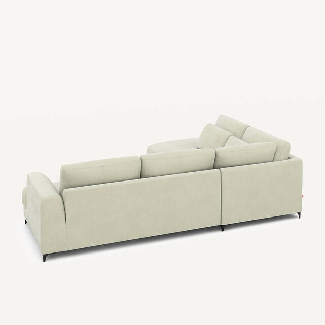 Γωνιακός καναπές αριστερός από βελούδο stonewashed, Marsile