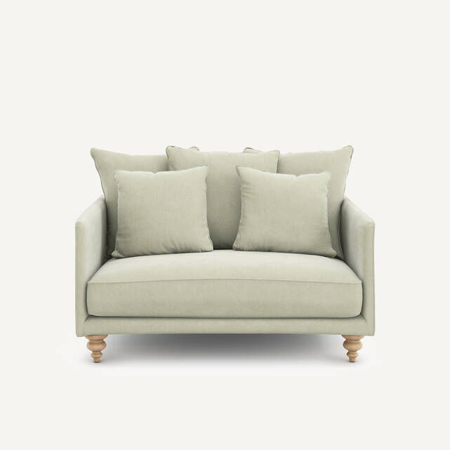 Καναπές 2 θέσεων από βελούδο stonewashed, Lazare