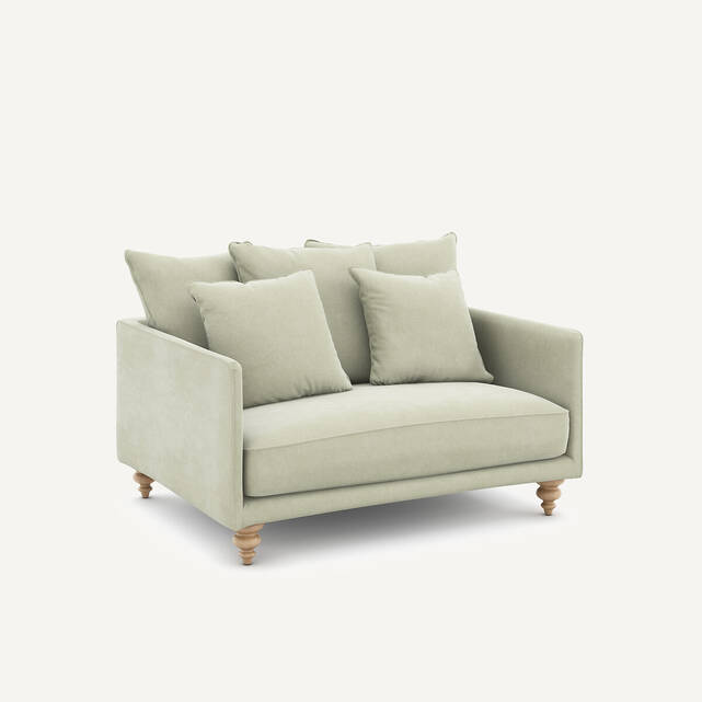 Καναπές 2 θέσεων από βελούδο stonewashed, Lazare