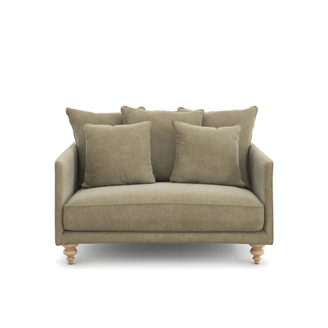 Καναπές 2 θέσεων από βελούδο stonewashed, Lazare