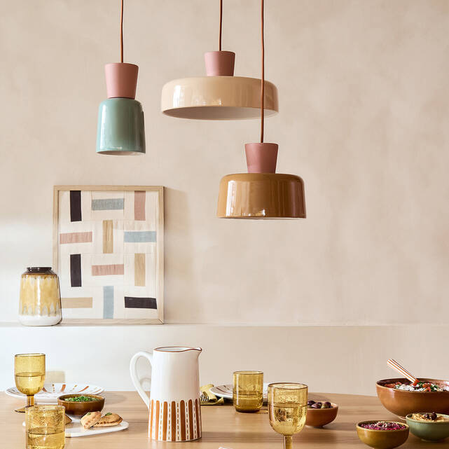 Φωτιστικό οροφής από χρωματιστό κεραμικό Δ30 εκ., Jimna