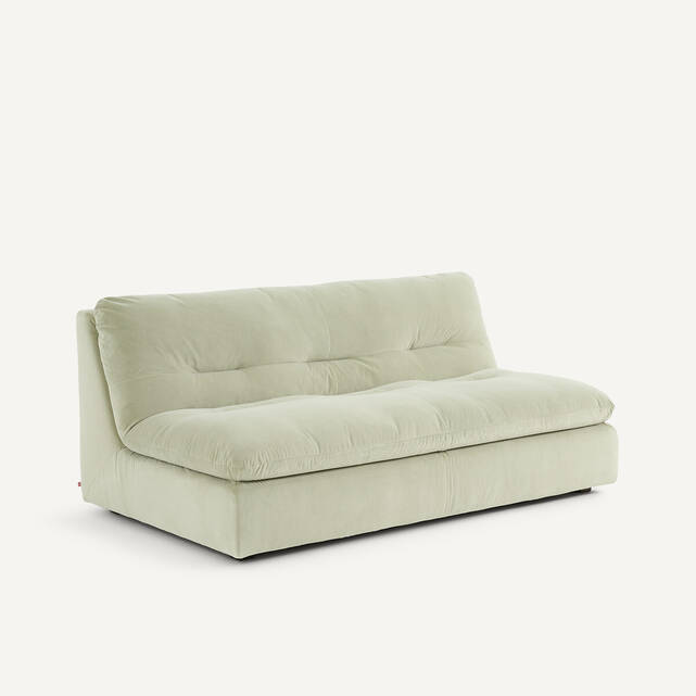 Καναπές σύνθεσης 3 θέσεων από βελούδο stonewashed, Giuliano