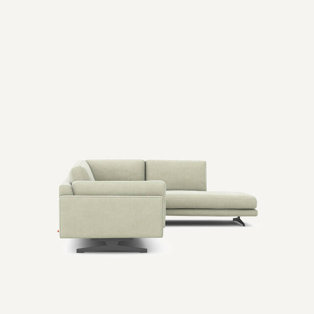 Γωνιακός καναπές από βελούδο stonewashed, CESAR