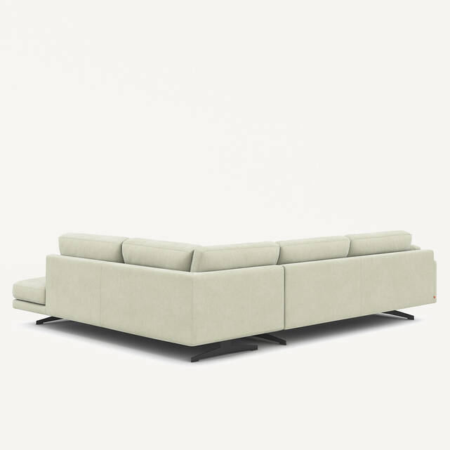 Γωνιακός καναπές από βελούδο stonewashed, CESAR
