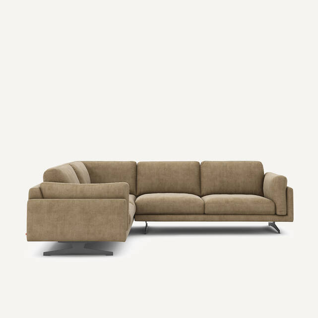 Γωνιακός καναπές από βελούδο stonewashed, CESAR