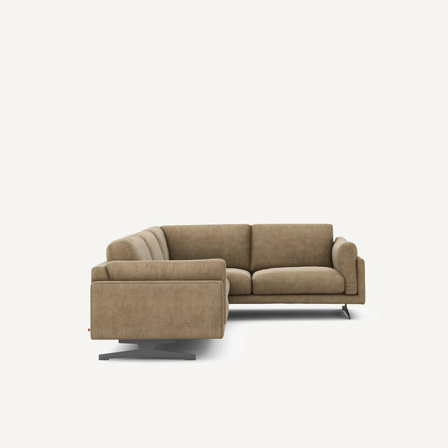 Γωνιακός καναπές από βελούδο stonewashed, CESAR