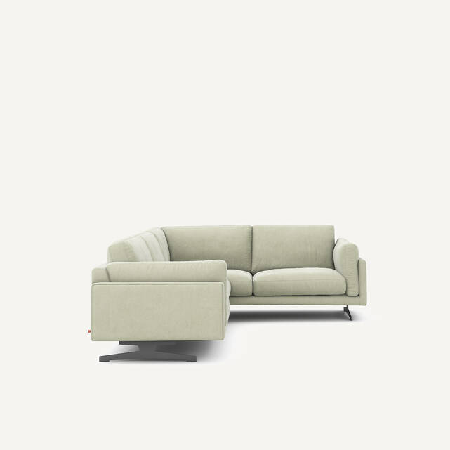 Γωνιακός καναπές από βελούδο stonewashed, CESAR