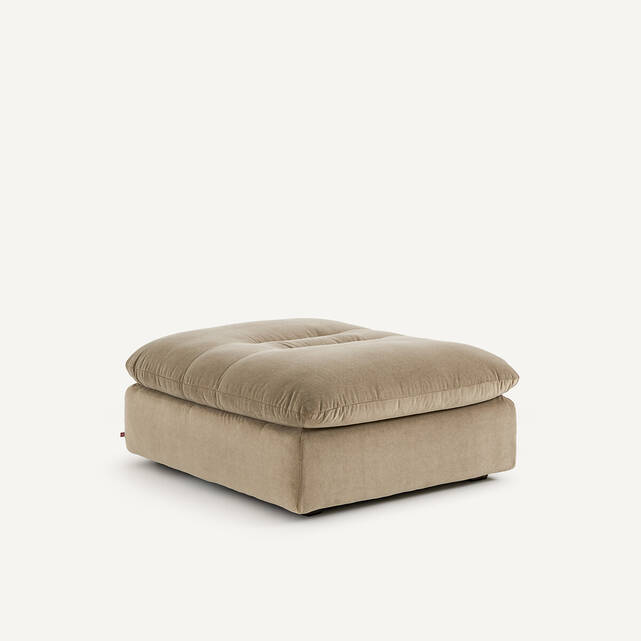 Υποπόδιο σύνθσης από βελούδο stonewashed, GIULIANO